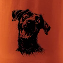 Čiernobiela karikatúra Labrador tmavý