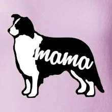 Border kolie mama obrys