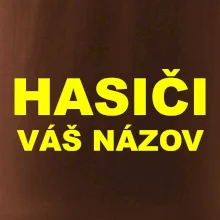 Hasiči - žltý nápis - váš názov zboru
