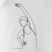 Preťahujúca sa žena jedným ťahom