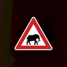 Dopravná značka - Pozor slon