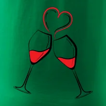 Víno je láska jednoduchý nákres