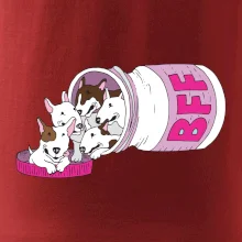 Bullterrier Friends Forever ružové (Pecka design)