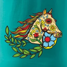 Kôň farebný s listami Kôň farebný s listami