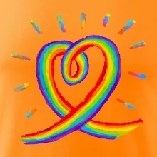 Srdce pride dúha kreslená