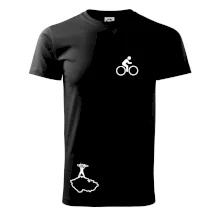 Mapa ČR + kolo na prsu Mapa ČR + kolo na prsu