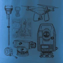 Geodet teodolit dron