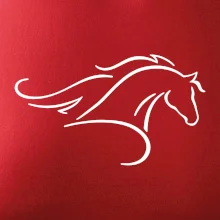 Kôň - bežiaci silueta hlavy