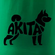 Akita Inu - Nápis v tele