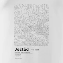 Ještěd - vrstevnice v obdĺžniku