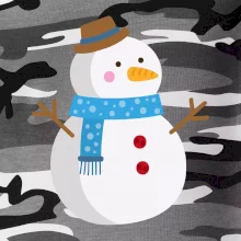 Snehuliak so šálom