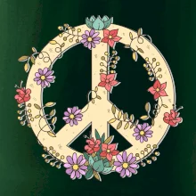 Peace symbol pieskový