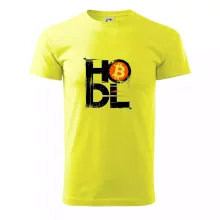 Hodl velký nápis a logo BTC