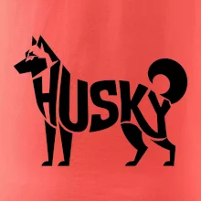 Husky nápis v tele Husky nápis v tele