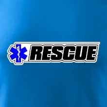 Záchranár rescue kríž modrý