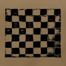 Šachovnica čierna kreslená