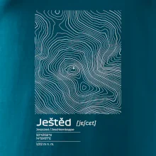 Ještěd - vrstevnice v obdĺžniku