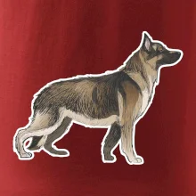 Nemecký ovčiak - hnedý kreslený