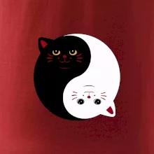 Mačky jin jang farebné