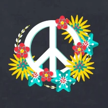 Peace symbol abstraktný