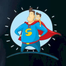 Táta superman - chlapec Táta superman - chlapec