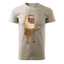 Alpaka s vínom muž