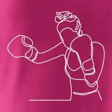 Žena boxerka jedným ťahom Žena boxerka jedným ťahom