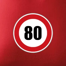 Dopravná značka - obmedzenie rýchlosti 80