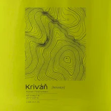 Kriváň - vrstevnice v obdĺžniku