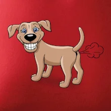 Prdiace pes kreslený (Hana-creative)