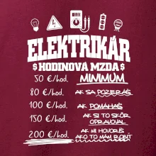 Hodinová mzda elektrikár