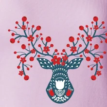 Folklór - jeleň s červenými plodmi