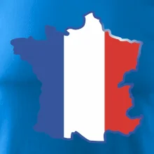 Francúzska vlajka mapa obrys