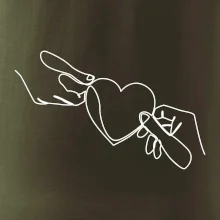 Dve ruky a srdce jedným ťahom