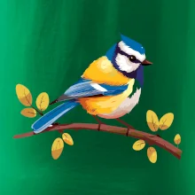 Sýkorka modrinka kreslená