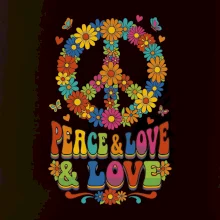 Peace and love - na výšku s květy