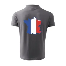 Francúzska vlajka mapa obrys