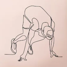 Bežec na štarte jedným ťahom