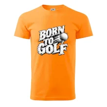 Born to golf černobílý drsný potisk