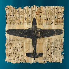 Egyptské hieroglyfy lietadlo