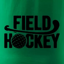 Field hockey loptička a nápis