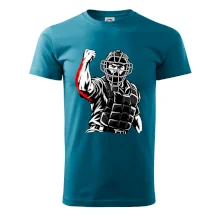 Baseballový rozhodčí signalizuje strike
