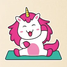 Yoga veselý jednorožec