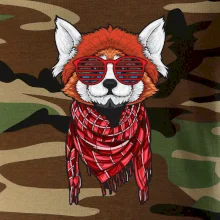 Červená panda hipster