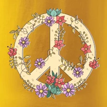 Peace symbol pieskový