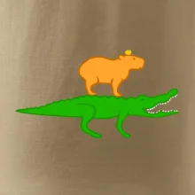 Kapybara na krokodílovi