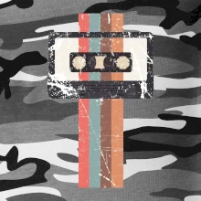 Retro kazeta - pruhy