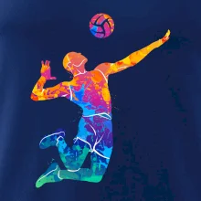 Volejbalista splash s loptou