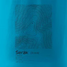 Šerák - vrstevnice v obdĺžniku