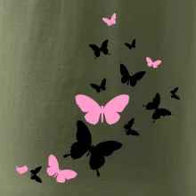 Motýle ružovo čierni